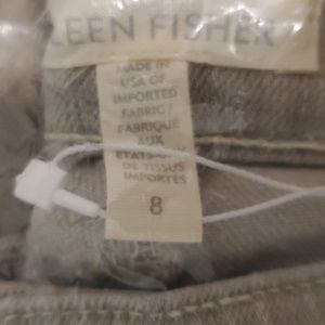 NWT Eileen Fisher Vintage Grey Boyfriend Jean, Size 8, still in bag.